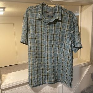 Royal Robbins Short Sleeve Button Down Plaid Outdoor Shirt Men’s XXL